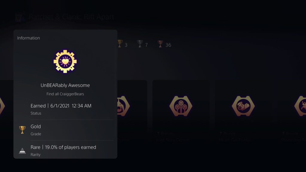 rift apart craiggerbear trophy