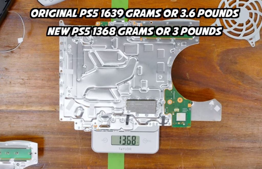 new ps5 model lighter heatsink