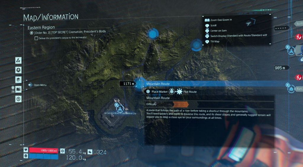 death stranding director's cut review screenshot suggested routes