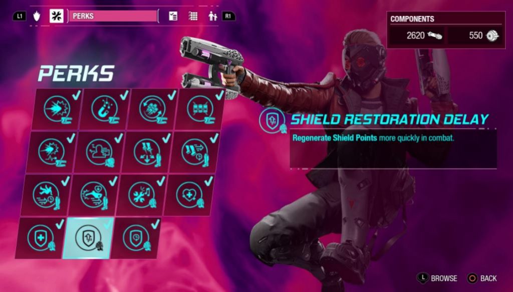 marvel's guardians of the galaxy best perks and abilities 12