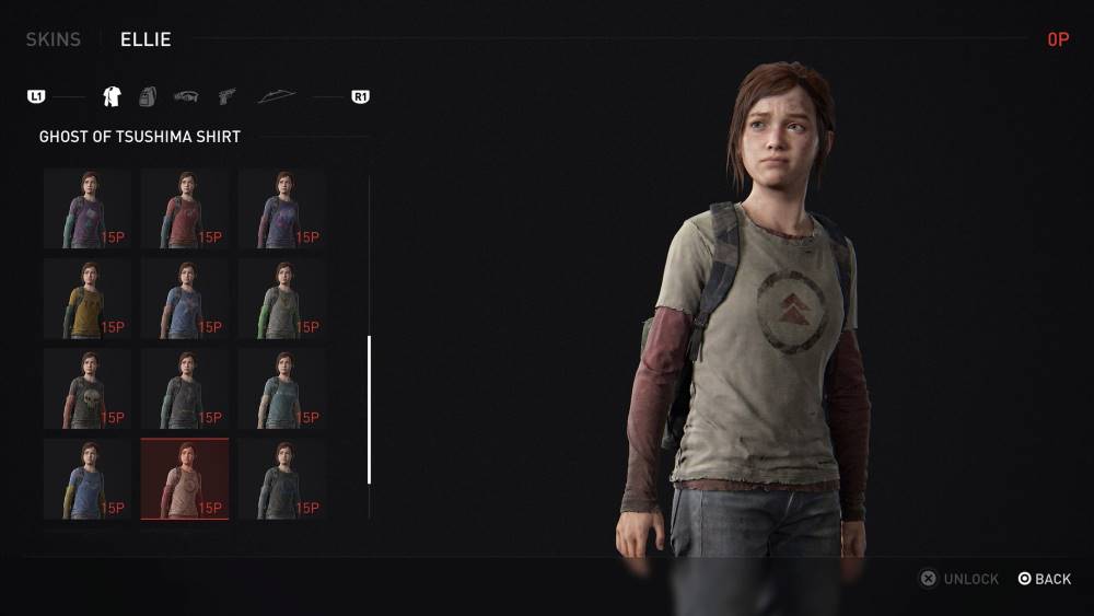 the last of us part i ellie customization ghost of tsushima