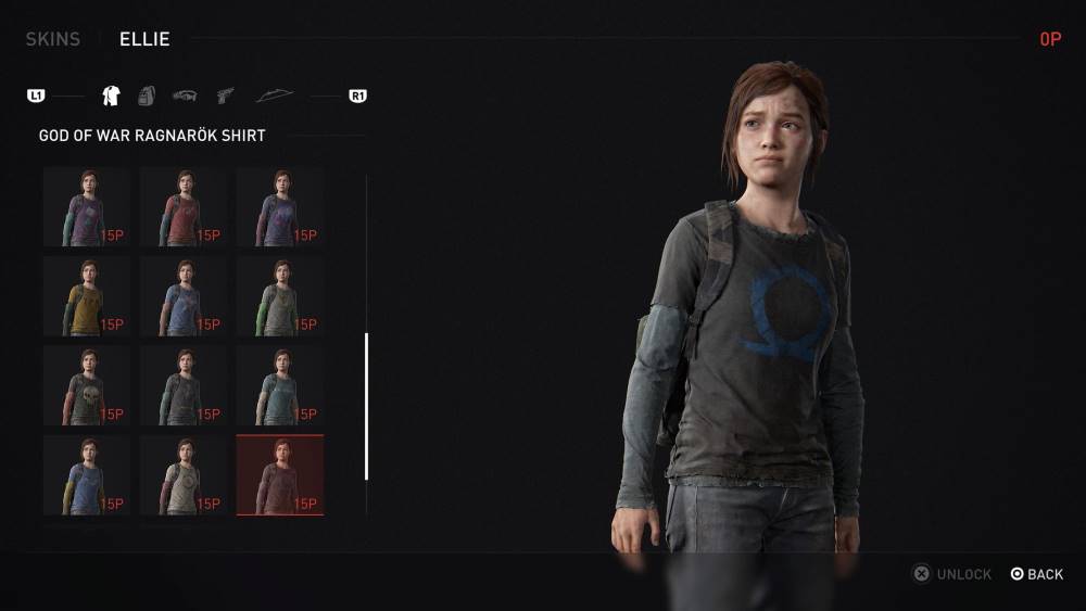 the last of us part i ellie customization god of war