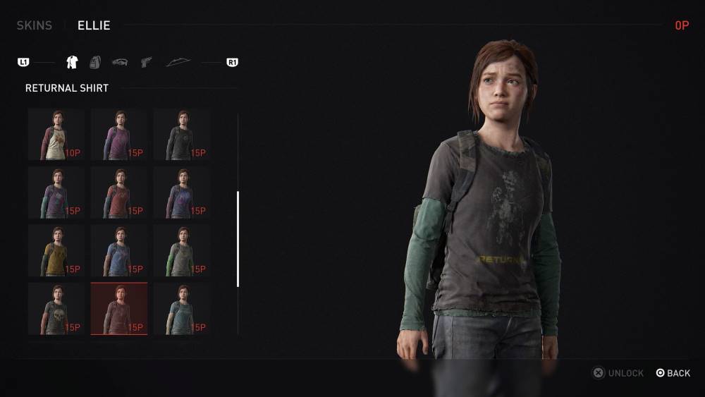 the last of us part i ellie customization returnal
