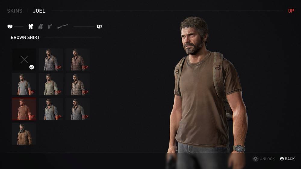 the last of us part i joel customization brown shirt