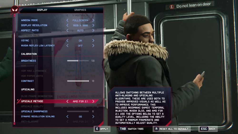 miles morales pc display settings 2