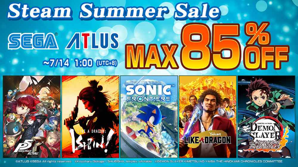 sega steam summer sale 2023 banner