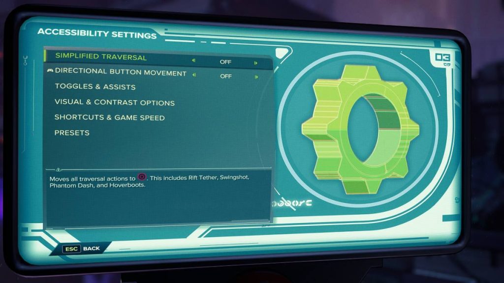 ratchet & clank rift apart accessibility settings 1