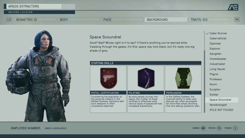 starfield space scoundrel background