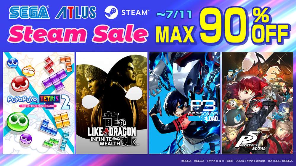 SEGA's Steam Summer Sale Offers Persona 3 Reload and Like a Dragon