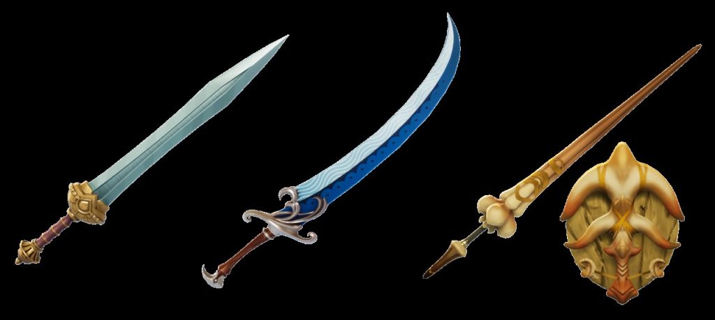 visions of mana demo weapons