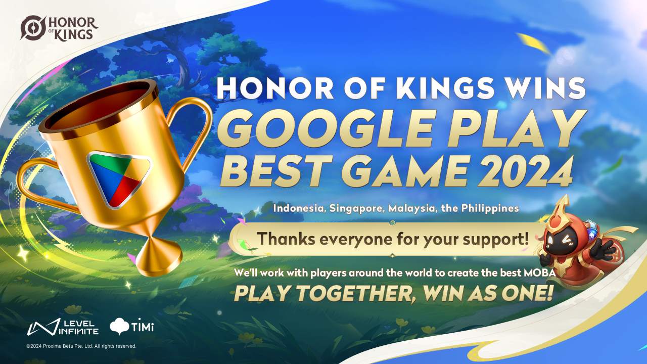 Honor of Kings Wins Google Play Best Game of 2024 in Southeast Asia