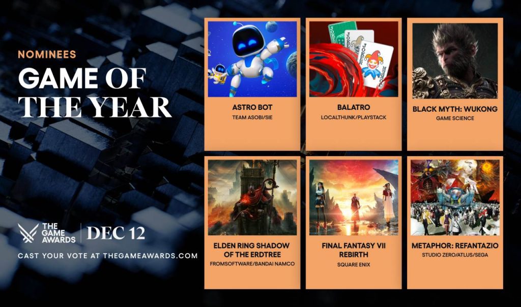 The Game Awards 2024 Reveals Full List of Nominees One More Game