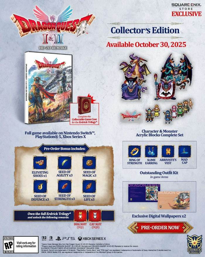 Dragon Quest I & II HD-2D Remake collector's edition