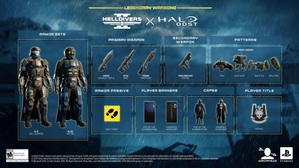 helldivers 2 halo odst legendary warbond 1