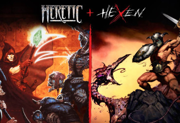 heretic + hexen key art