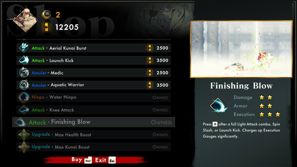 shinobi art of vengeance finishing blow