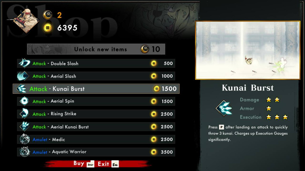 shinobi art of vengeance kunai burst