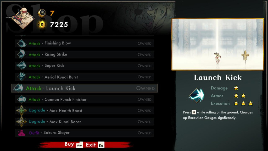 shinobi art of vengeance launch kick