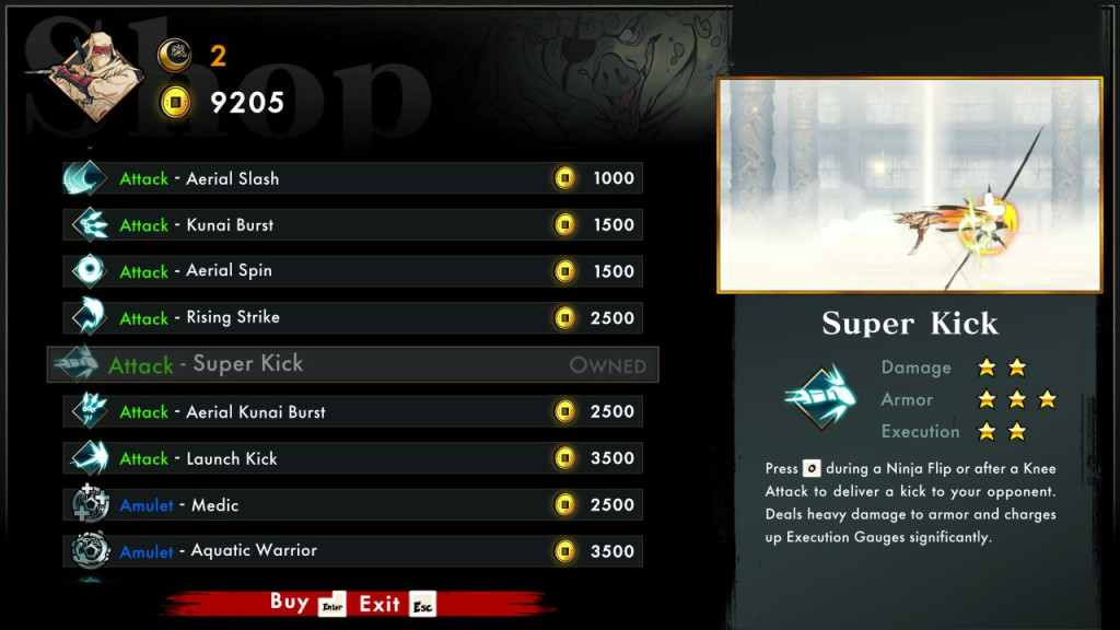 shinobi art of vengeance super kick