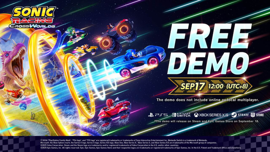 sonic racing crossworlds demo banner