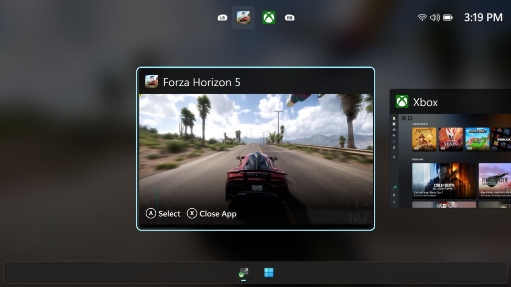rog xbox ally task switcher