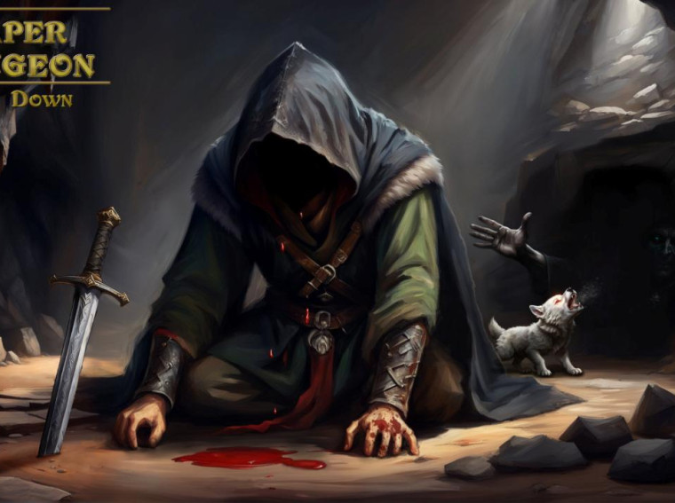 paper dungeon deep down key art