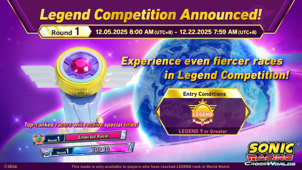 sonic racing crossworlds legend competition