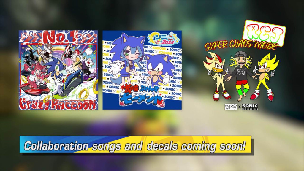 sonic racing crossworlds new collab decals
