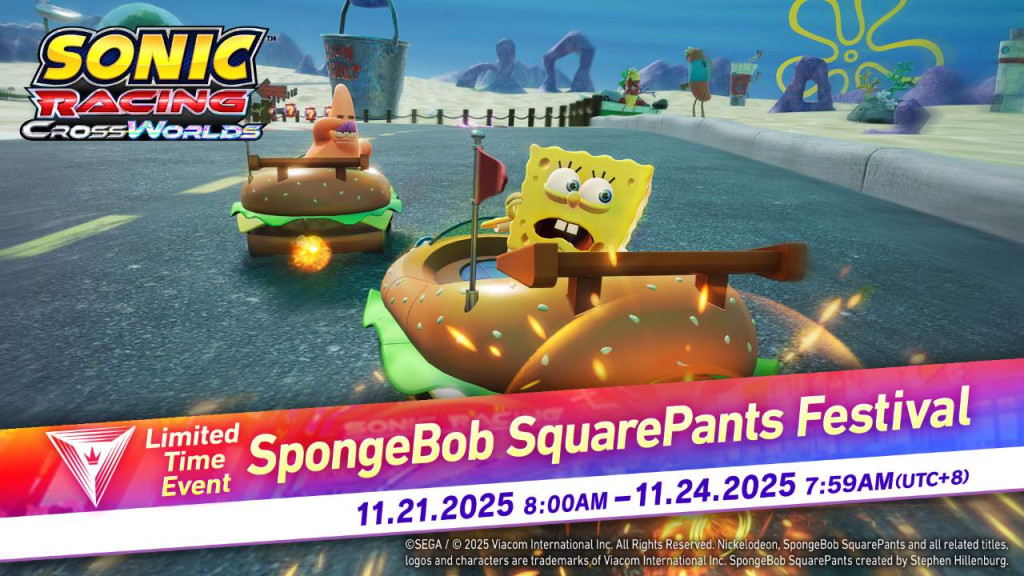 sonic racing crossworlds spongebob festival