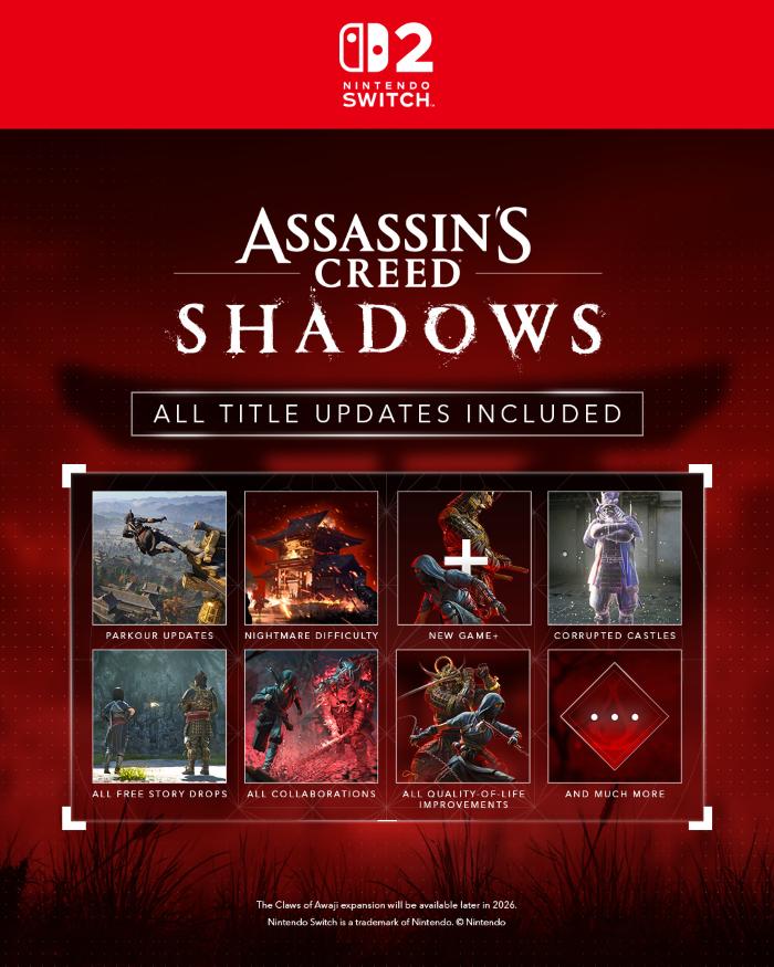 assassin's creed shadows switch 2 full content