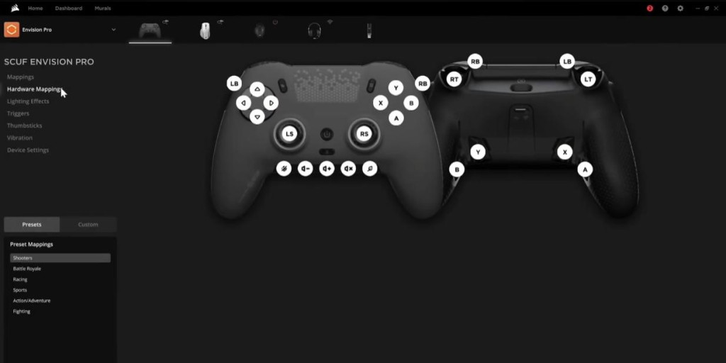 scuf envision pro icue software