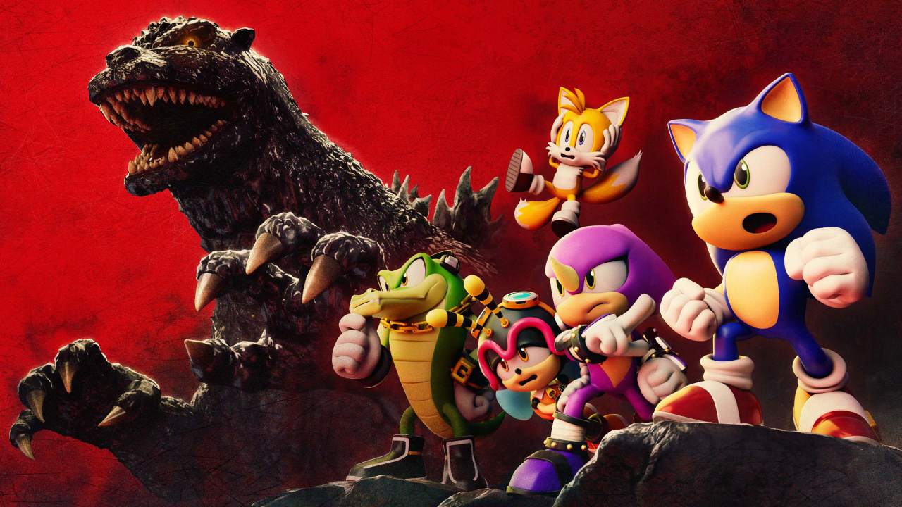 sonic rumble godzilla key art
