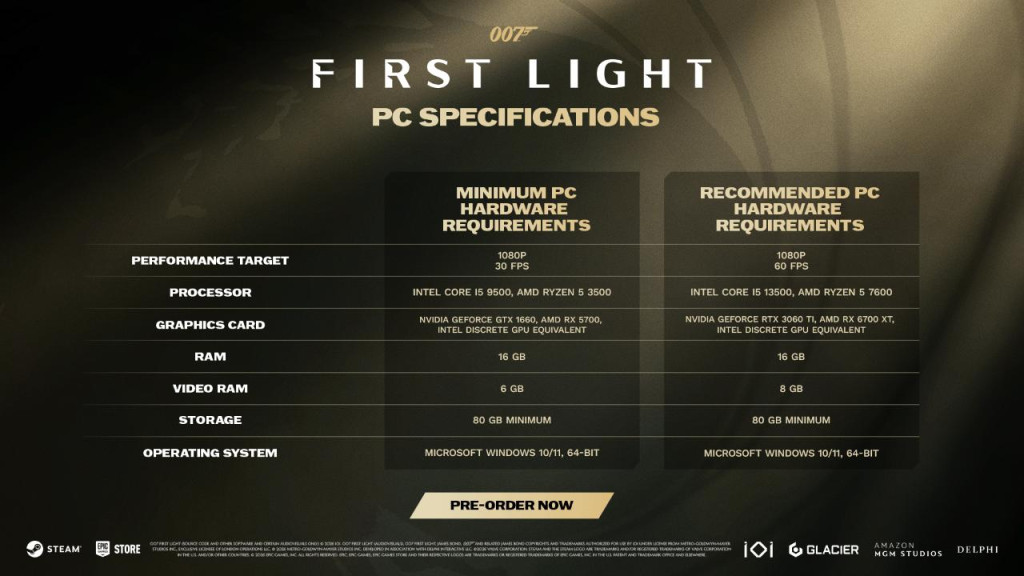 007 first light pc specs new