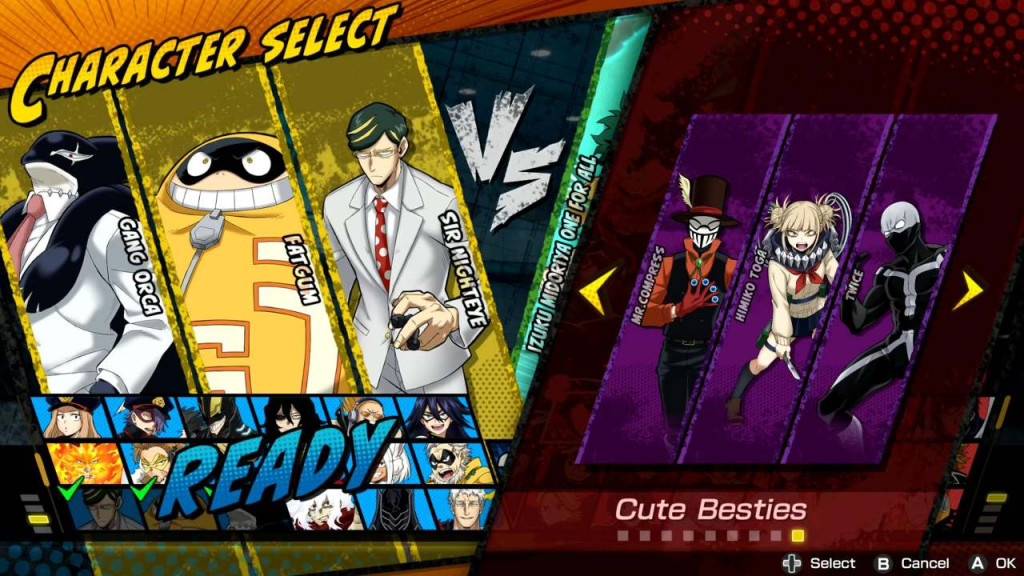 MY HERO ACADEMIA All's Justice character select 1
