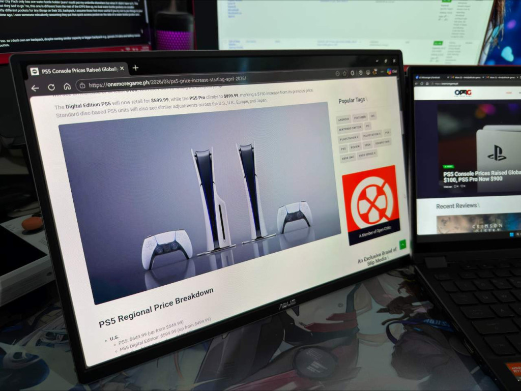 ASUS ZenScreen OLED MQ16FC work 1