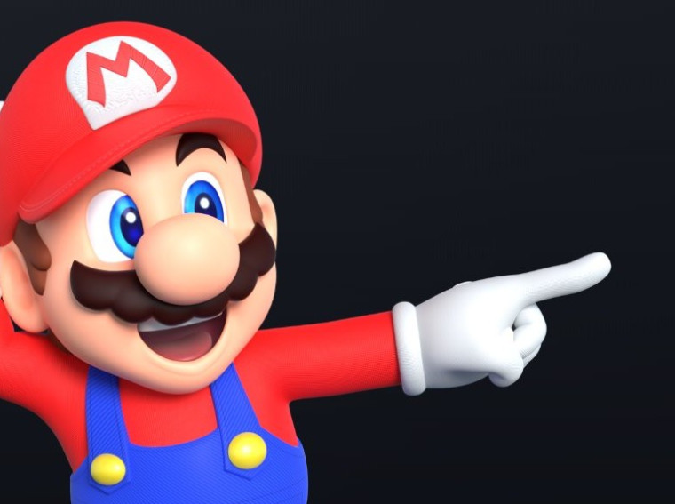 mario pointing
