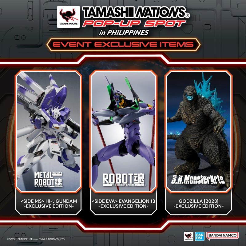 Tamashii Nations Pop-Up Spot PH 2026 Gundam Eva Godzilla