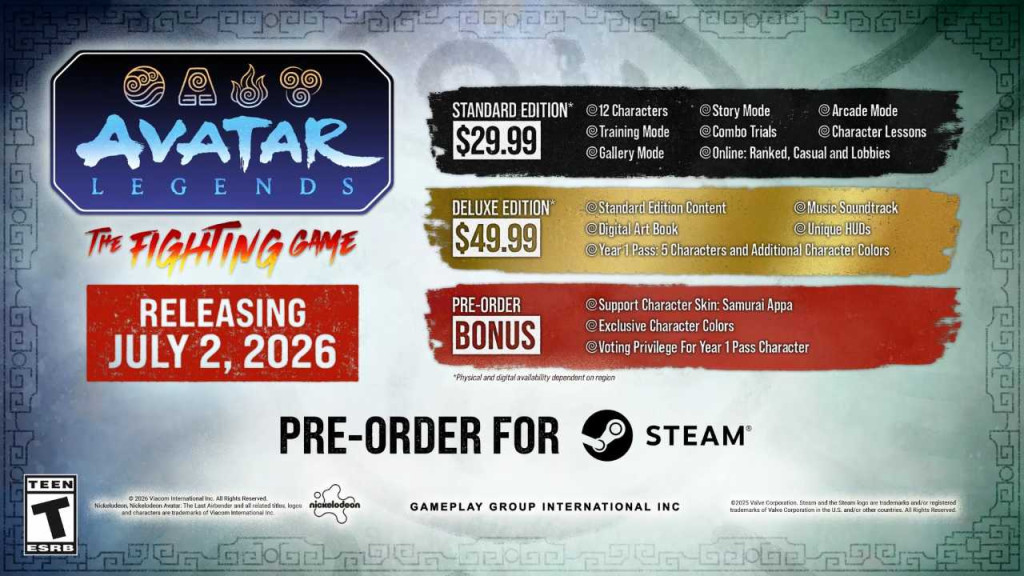 avatar legends the fighting game preorder