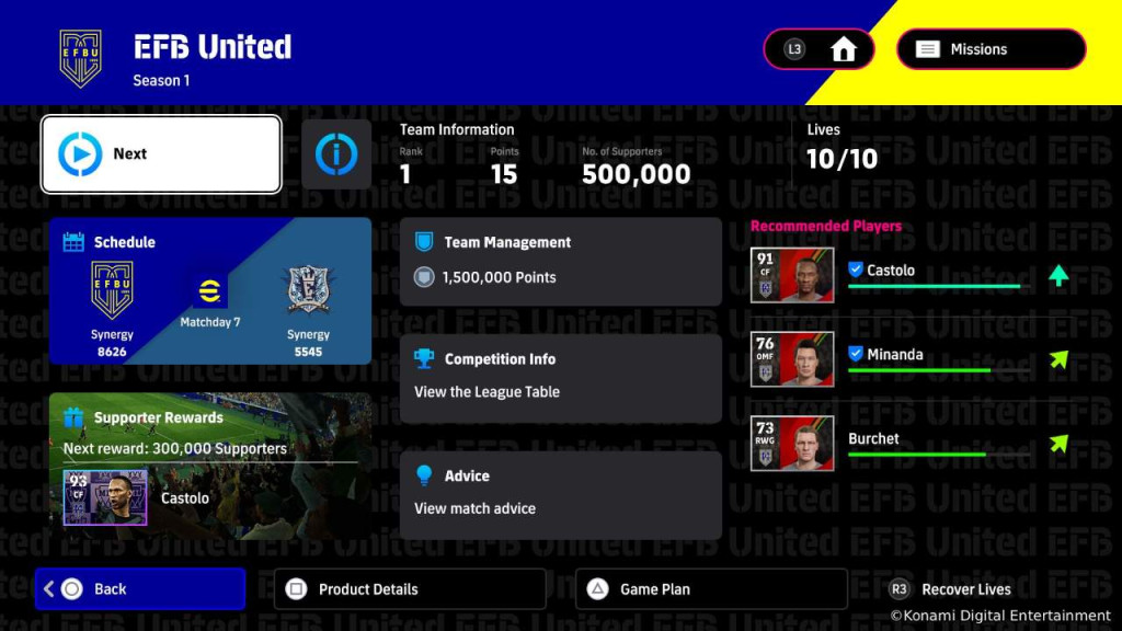 efootball event menu