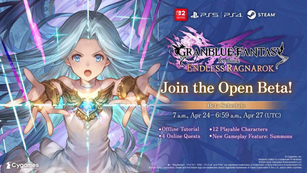granblue fantasy relink endless ragnarok open beta banner