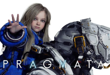 pragmata review key art logo