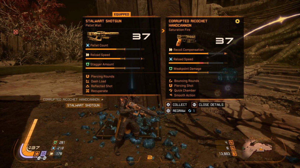 saros ricochet handcannon