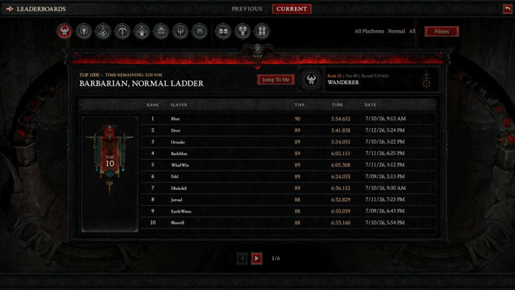 Diablo IV – Season14 – Leaderboard – Barb