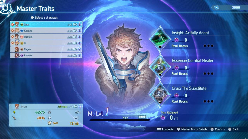 Granblue Fantasy Relink – Endless Ragnarok Master Traits 1