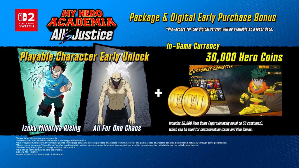 MY HERO ACADEMIA- All's Justice - Early Purchase Bonus switch 2
