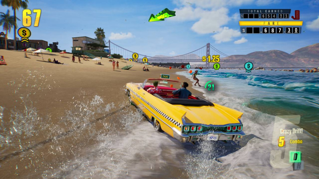 crazy taxi world tour beach drift
