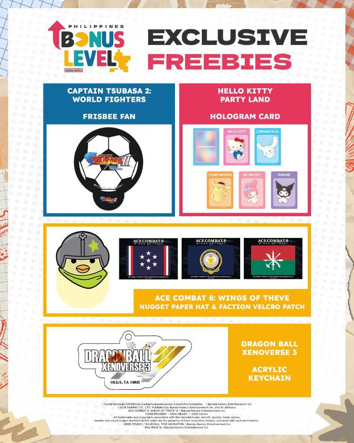 bonus level 2026 philippines bandai namco freebies 2