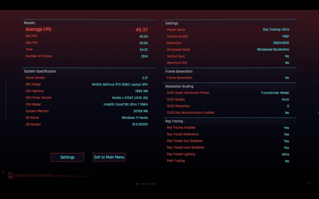 lenovo legion 5i gen 11 benchmark cyberpunk 2077 1