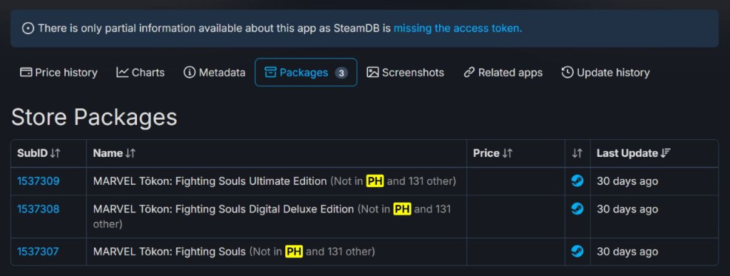marvel tokon steam db