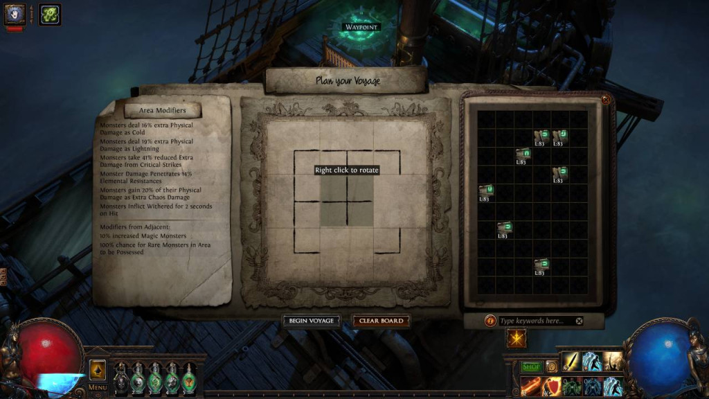 path of exile curse of the allflame voyage ui